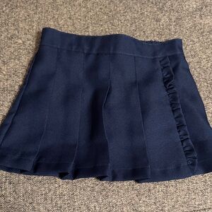 Navy Blue Pleated Uniform Skirt